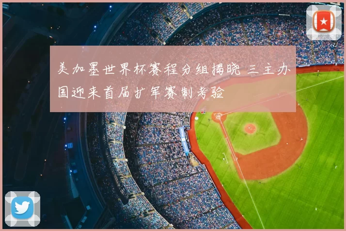 美加墨世界杯赛程分组揭晓 三主办国迎来首届扩军赛制考验